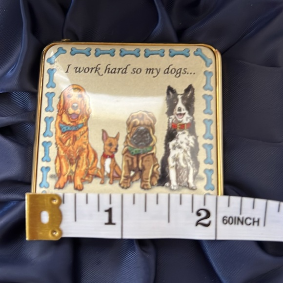Halcyon Days I Work Hard So My Dogs Enamel Box - Picture 10 of 15